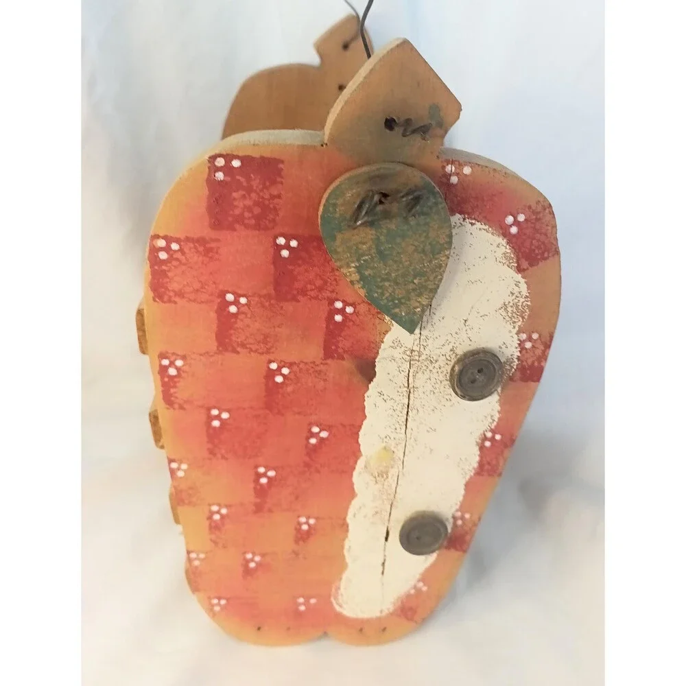 Wooden Apple Basket Folk Art